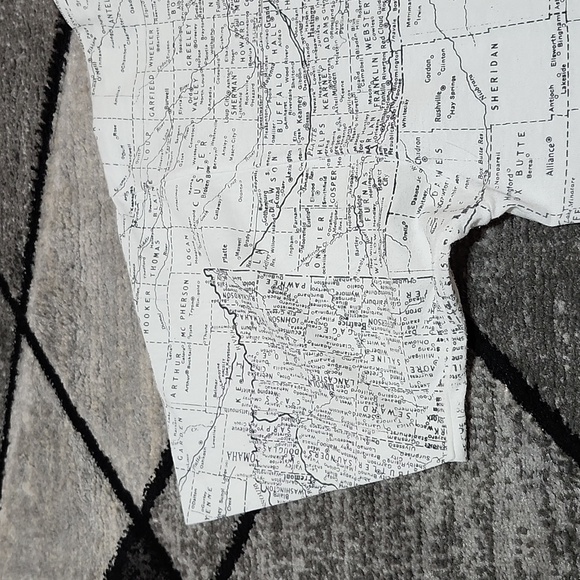 VINTAGE NEBRASKA ALL-OVER STATE MAP CREW-NECK GRAPHIC TEE-SHIRT UNISEX LARGE - Picture 4 of 14